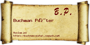 Buchman Péter névjegykártya